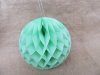 10X Green Tissue Paper Pom Poms Honeycomb Balls Lanterns Wedding