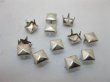 500Pcs Silver Color Pyramid Studs 7x7mm Leather Craft (image for) 500Pcs Silver Color Pyramid Studs 7x7mm Leather Craft