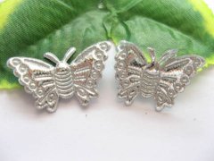 (image for) 1000 Cute Silvery Butterfly Embellishments Trims jew-r162