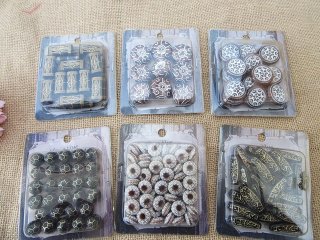 6Pack Antique Decorative Beads Tibetan Style Spacer Beads DIY Ac