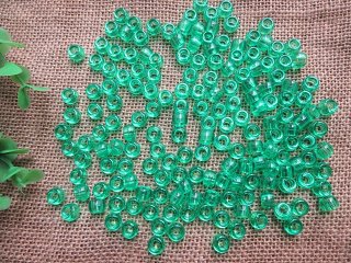 500g Green Barrel Pony Beads Loose Bead 8mm (image for) 500g Green Barrel Pony Beads Loose Bead 8mm