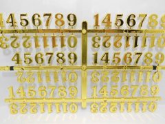 (image for) 60Set X 15Pcs Golden Arabic Clock Repair Numbers 15mm