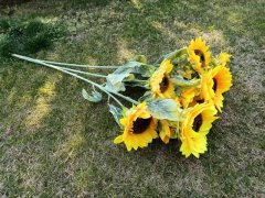 3Pcs Artificial Sun Flower Home Garden Decoration 95cm Long