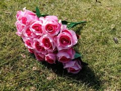 (image for) 1Bunch x 18 Head Rose Artificial Flower Bouquet Party Home Decor
