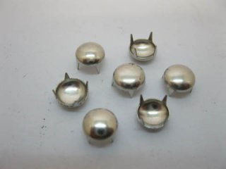 500Pcs Silver Color Brass Dome Studs 8x8mm Leather Craft