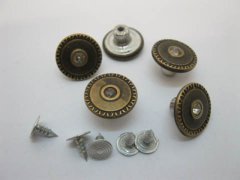 (image for) 200Sets No-Sew Jean Tack Buttons 16mm
