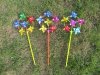 98 Exciting Plastic Windmill in 6-heads Flower Design
