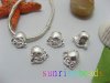 10pcs Silver Plated Screw Buddha Head Beads European Design