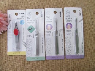 4Pcs Nail Trimmer Nail Pusher Tweezers Etc Cosmetic Tools
