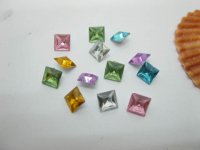 2x250gram (3600Pcs) Cube Rhinestone Diamond Confetti Wedding Par