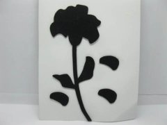 (image for) 20 Sheets Black Flower Window Wall Room Decorative Stickers