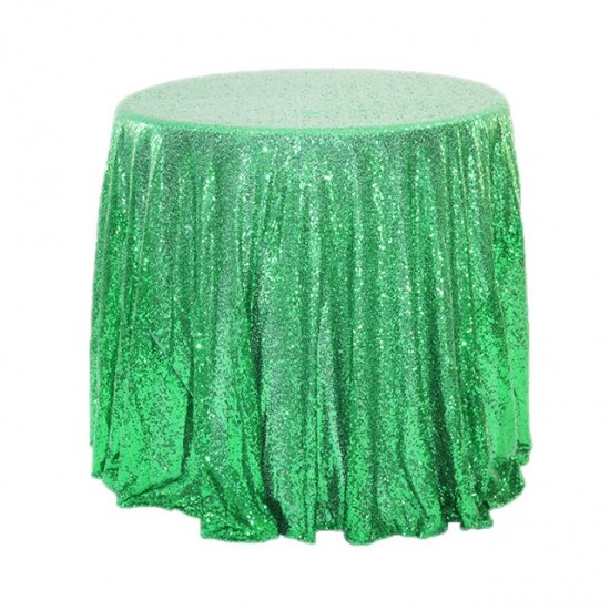 1Pc Green Sequin Table Cloth Cover Backdrop Wedding Party - Click Image to Close