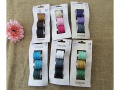 6Sheet x 3Roll Waxen Strings Jewlery Rope 1mm Dia Mixed Color 6Sheet x 3Roll Waxen Strings Jewlery Rope 1mm Dia Mixed Color