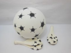 (image for) 100 White Football Printed Balloons 30cm