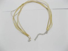 (image for) 100 Beige Multi-string Waxen&Ribbon with Connecter for Necklace