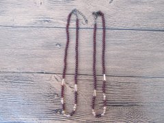 6Pcs Wine Read Glass Beaded Glass Necklace 6Pcs Wine Read Glass Beaded Glass Necklace