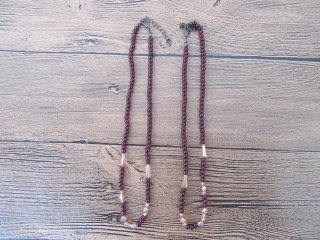 6Pcs Wine Read Glass Beaded Glass Necklace (image for) 6Pcs Wine Read Glass Beaded Glass Necklace