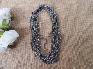 12Strand x 190Pcs Gray AB Color Faceted Plastic Beads 3mm