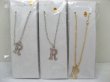 12 Silver&Golden Chain Necklace with Rhinestone Letter "R" Dangl (image for) 12 Silver&Golden Chain Necklace with Rhinestone Letter "R" Dangl