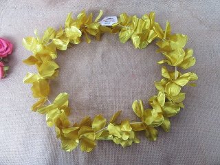 (image for) 12Pcs Hawaiian Dress Party Flower Leis/Lei Petal Silver Gloden