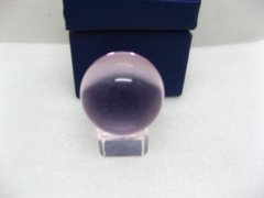 (image for) 5X 40mm Pink Crystal Sphere Balls With Glass Base