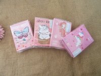 4Pcs Pastel Self Sticky Note Memo Pad Set Colorful Makers Tabs A