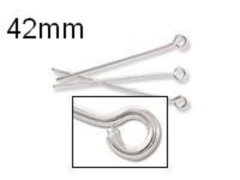 (image for) 250Gram Silver Plated Eye Pins Jewelry Finding 30mm
