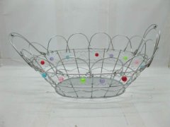 (image for) 4X Oblong Oval Metal Wrie Multi-Purpose Baskets