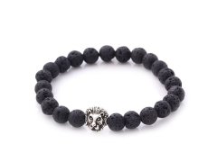 (image for) 5X New Healing Bead Yoga Bracelet with Silver Lion Head Beads