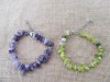 6Pcs New Gemstone Chips Beaded Bracelet with Lobster Clasp