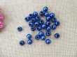 250g (400Pcs) Royal Blue Simulate Pearl Beads Barrel Pony Beads