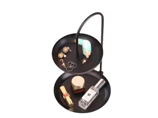 1Set Black 2-Tier Muffin Cookies Candy Dessert Stand (image for) 1Set Black 2-Tier Muffin Cookies Candy Dessert Stand