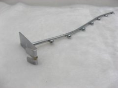 (image for) 20 Pcs Metal Slatwall Waterfall Arm Hooks 7-Ball Stop 28cm long