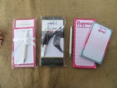 (image for) 2Sets 3in1 Novelty Message Notepad Memo Pad With Ballpoint Pen