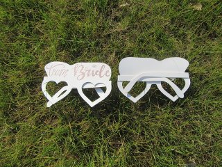 (image for) 48Pcs Photo Booth Props Bride Wedding Glasses Bride to be Props