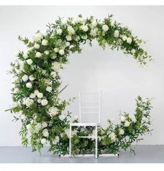 (image for) 1Pc Crescent Moon Arch Flower Stand Wedding Props Backdrop Decor