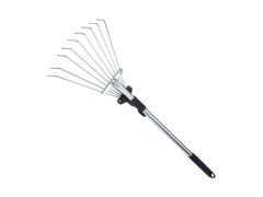 (image for) 1Pc Adjustable Grass Leaves Rake Garden Telescopic Rake Garden C