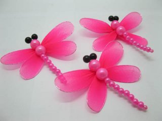 50 Charms Hot Pink Fairy Dragonfly Jewellery Pendants