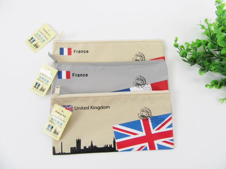 10Pcs Oxford Fabric Zip File Bags Storage Document Folder - Click Image to Close