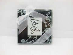 (image for) 10Set X2Pcs Gorgeous Flower Glass Photo Coaster Wedding