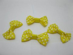 200X Yellow Bowknot Bow Tie Decorative Applique Embellishments
