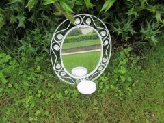 1X Hanging Classic White Oval Clearer Makeup Mirror 32x26.5cm 1X Hanging Classic White Oval Clearer Makeup Mirror 32x26.5cm