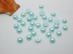 5000Pcs 6mm Light Blue Semi-Circle Simulated Pearl Bead Flatback 5000Pcs 6mm Light Blue Semi-Circle Simulated Pearl Bead Flatback