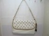 1Pc New White Shoulder Sling Bag Handbag w/Rhinestone 1Pc New White Shoulder Sling Bag Handbag w/Rhinestone