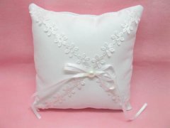 (image for) 1X White Wedding Ring Pillow 15x15cm