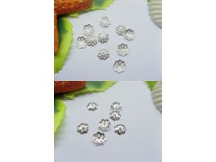 (image for) 1000pcs Silver Plated Small Flower Bead Caps 6mm