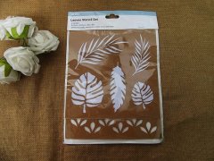 4Sets 2 Design Leaves Stencil Set Children DIY Painting Tool