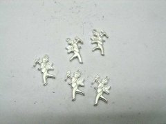200 Charms shiny Metal Angel Pendants