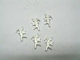 200 Charms shiny Metal Angel Pendants