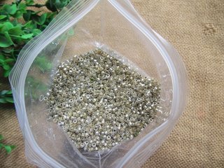 450g Champagne Tube Glass Bugle Seed Beads 2mm (image for) 450g Champagne Tube Glass Bugle Seed Beads 2mm